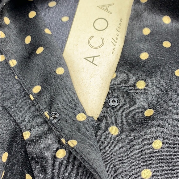 Polka Dot Long Sleeve Body Suit Blouse - Picture 5 of 6